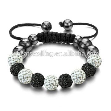 Bracelets réglables en gros bracelet en cristal autrichien Shamballa